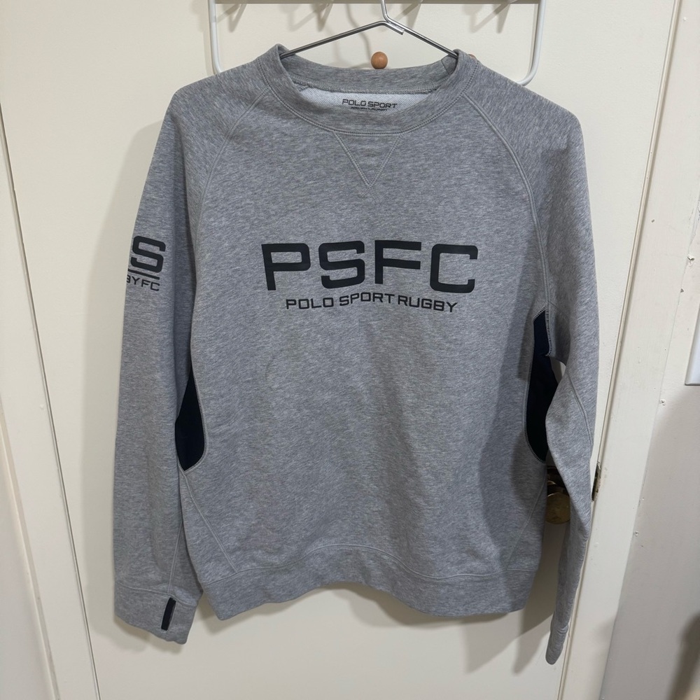 Polo Sport PSFC Rugby Men's Gray Crewneck Sweater Men’s Medium